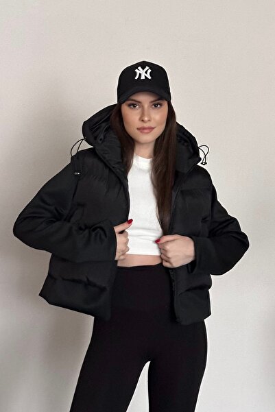 Helen Goods Jachetă puf pentru femei, model ZRA, sezon nou, cu mâneci din neo...