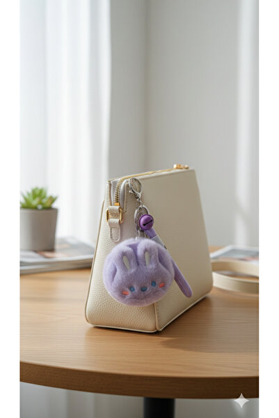 Şirin Дзеркальний плюшевий кролик-брелок - двостороннє дзеркало для макіяжу т...