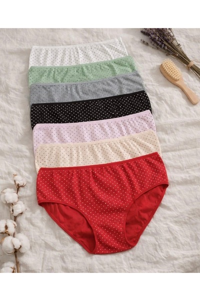 VİP SECRET 7-Pack Cotton Ribbed Knit Corded Fabric Printed Bato Underpants