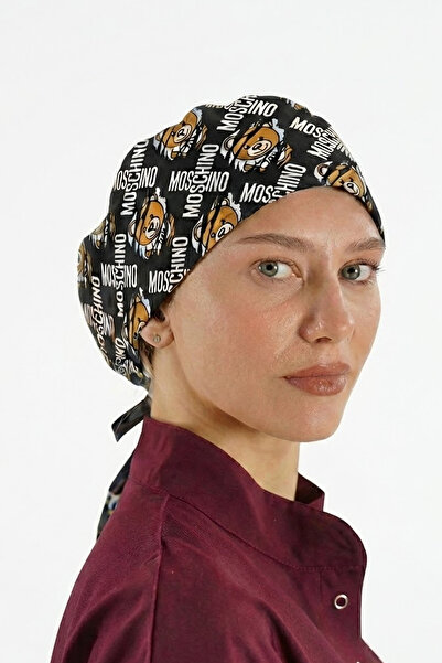 Lion Üniforma Moschino Ayı Desenli Unisex Cerrahi Bone Hemşire ve Doktor Bone