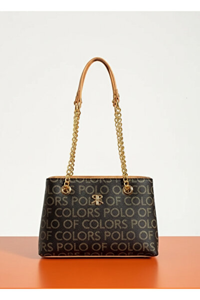 H&D COLLECTİON Polo of Colors Women's Black-Camel 4 Compartment Shoulder and ...