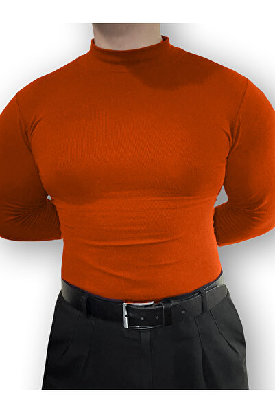 Lushen Uzun Kollu Yarım Boğazlı Balıkçı Yaka Likralı Penye Badi Body