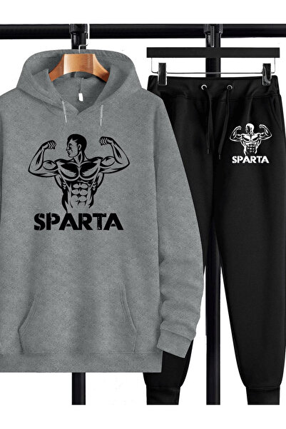 ibibik moda Women's Soarta Printed Hooded Tracksuit Set - Hooded Sweatshirt B...