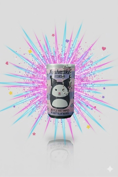 ZENCHES علبة مناديل مبللة بتصميم لطيف على شكل كولا مع سلسلة مفاتيح 30 قطعة