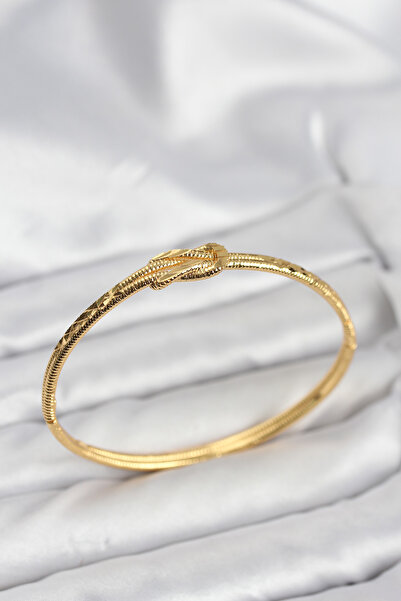 blackpure Brass Gold Color Knot Model Women's Handcuff Bracelet