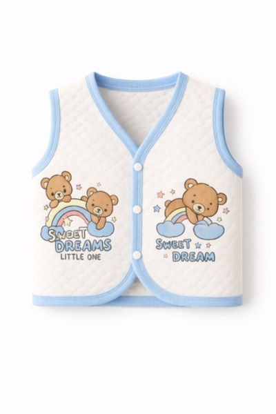 Pure Boutique Vesta bebelusi bumbac cu capse model ursulet