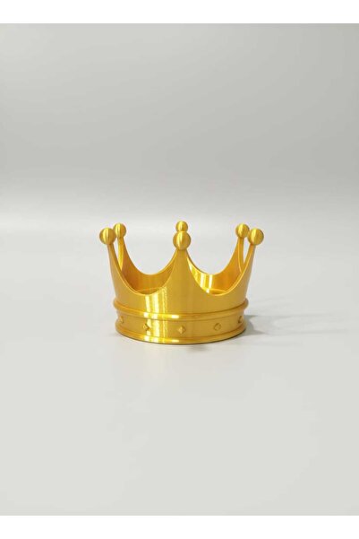 HKN3D Kral Kraliçe Prens Prenses Taç Dekoratif Obje Hediyelik Altın Gold
