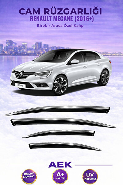 AEK Modern RENAULT MEGANE 4 SEDAN 2016+ ARACA ÖZEL ÇELİK KROMLU CAM RÜZGARLIĞ...