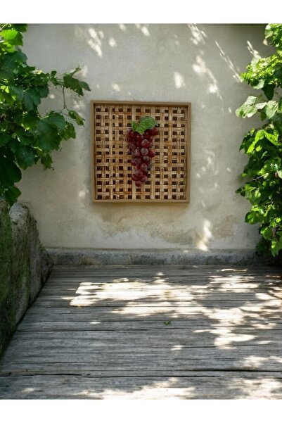 unique florya 3D Üzüm Salkımı Dekoratif Duvar Panosu Mutfak ve Balkon Tablosu...