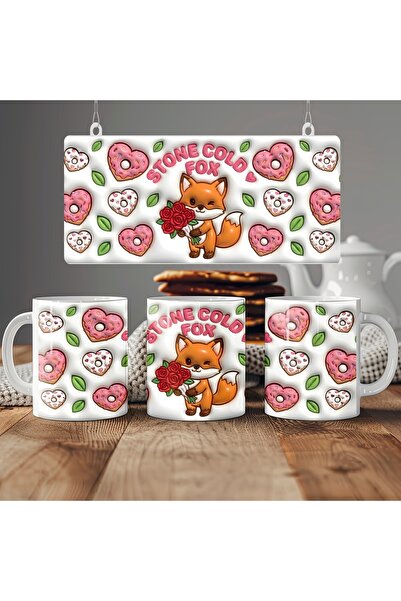 Beramussa Single Product Mug with Fox Figure – 3D Looking Non-Embossed Design...