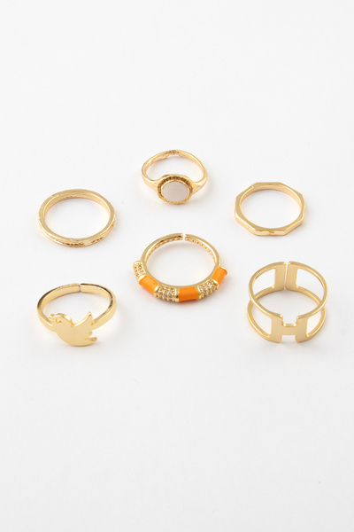 Sortie Aksesuar مجموعة مجمعة من خاتم الفولاذ المقاوم للصدأ القابل للتعديل مع ...