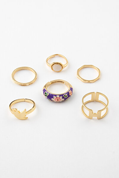 Sortie Aksesuar مجموعة خواتم من الفولاذ المقاوم للصدأ قابلة للتعديل مع زخارف ...