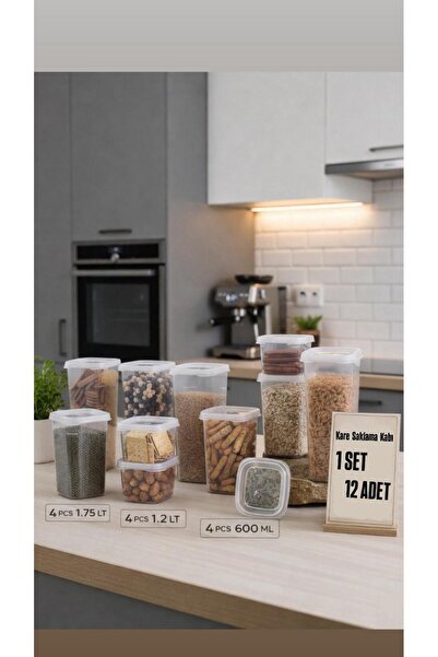 TD HOME 12-Piece Storage Container Set - Different Volumes, Refrigerator and ...