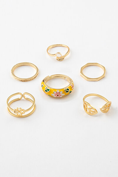 Sortie Aksesuar Çiçek Yaprak ve Dal Figürlü Mineli Boyu Ayarlanabilir Paslanm...