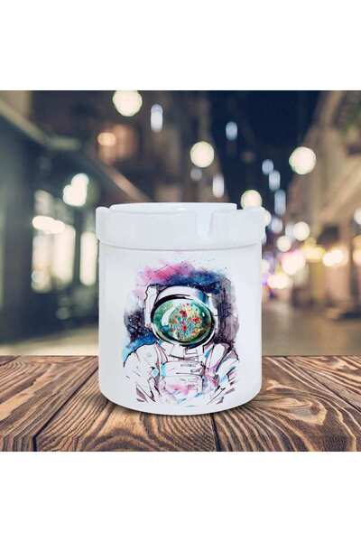 Generic Brand Pepeljara sa otiskom astronauta i cveta 100145235