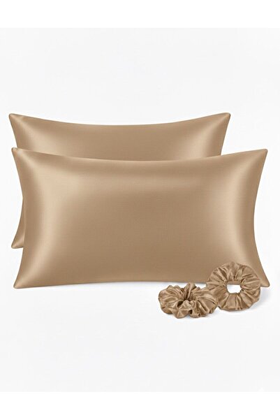 EL YAPIMI ipek saten Kıvırcık ve düz saçlılar için saten yastık kılıfı ve tok...