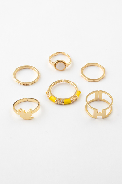 Sortie Aksesuar مجموعة مجمعة من خاتم الفولاذ المقاوم للصدأ القابل للتعديل مع ...