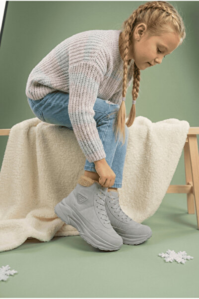 Zerenyus ZR-123 Süper Hafif Ortopedik Kürk Astarlı Kız Çocuk Spor Bot - Buz