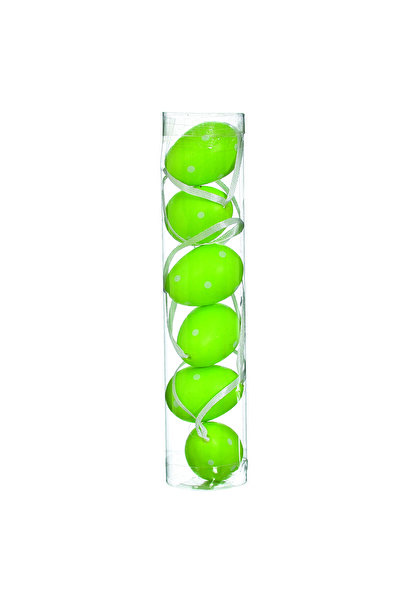 Other Set of 6 green hanging eggs for Easter decoration