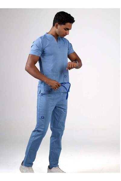 Generic Medical Scrub for Men in Light Blue