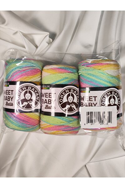 Ören Bayan SWEET BABY BATİK Ebruli El Örgü İpi (3 Adet) - Renk: 323
