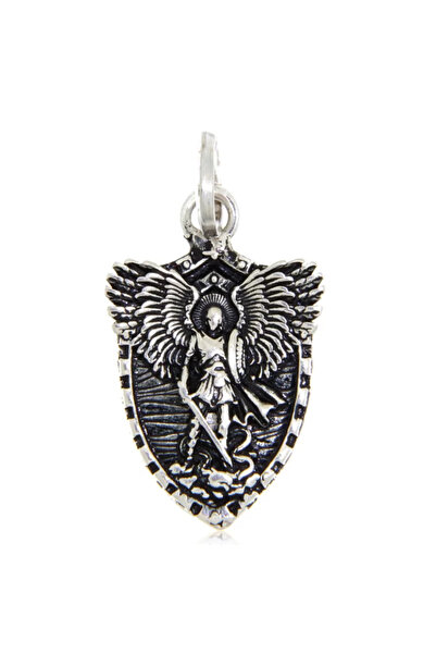 Made in Romania 925 Silver Pendant Archangel Michael, oxidized, unisex, 2.5×1...