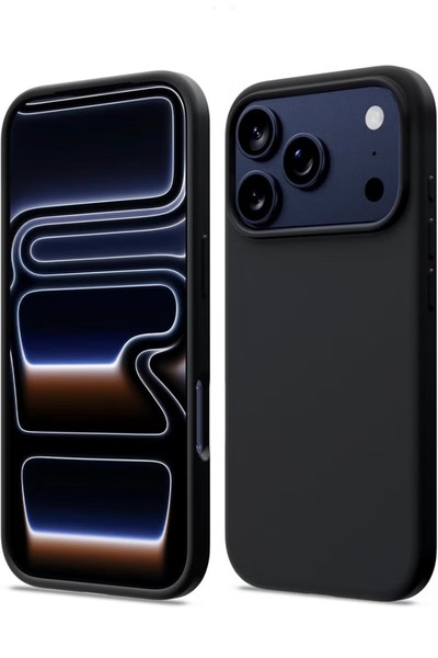 Reboost جراب سيليكون سائل لهاتف آيفون 17 برو ماكس 6.9 بوصة - أسود