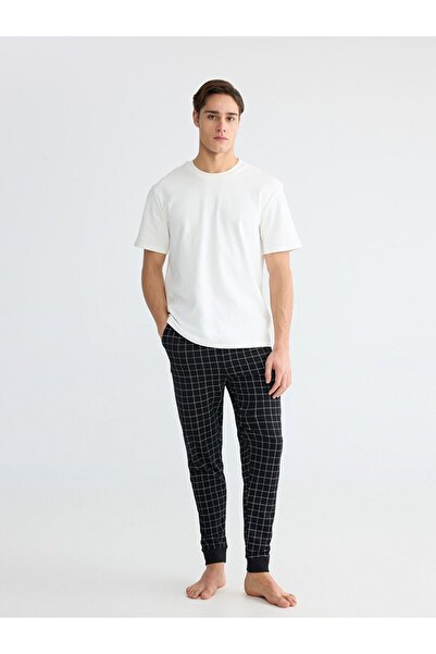 LC Waikiki Standard Pattern Plaid Patterned Men's Pajama Bottoms