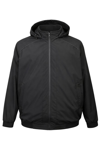 tambattal Великий розмір з капюшоном сезонний пальто з ребрами (зручний широк...