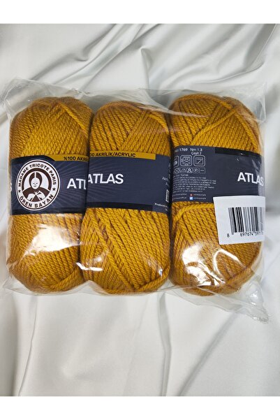 Ören Bayan ATLAS Altın El Örgü İpi (3 Adet) - Renk: 115