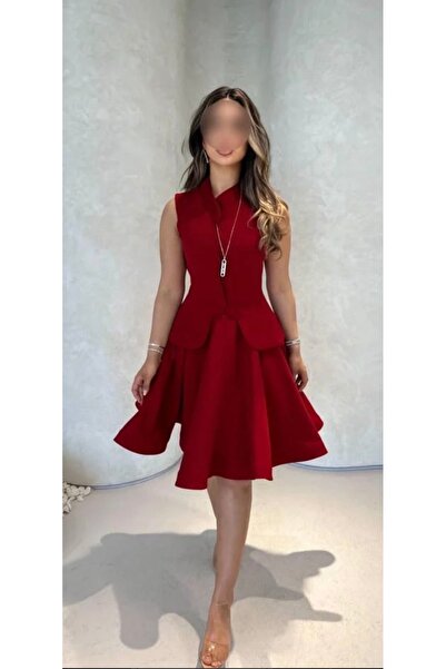 SHD Burgundy midi dress