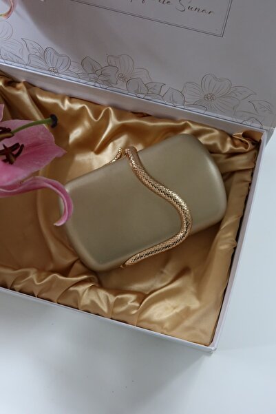 Moom Bag Women's Gold Snake Accessory Chain Evening Bag