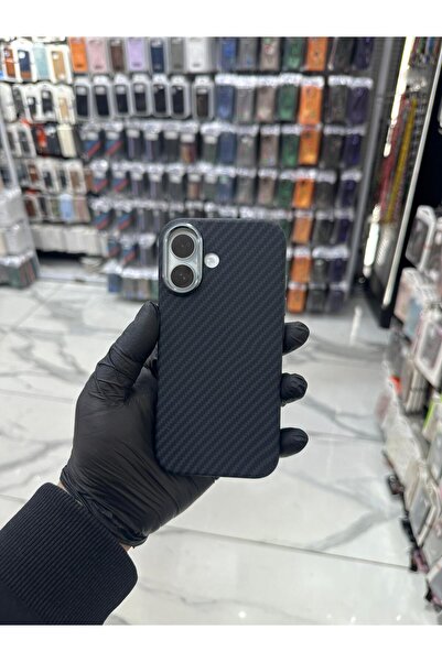 Bilişim Akademi iPhone 17 Karbon Kılıf Magsafe İnce Slim Mika Sert Desenli Kı...