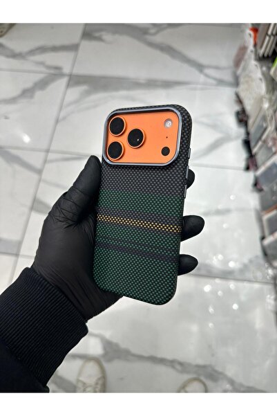 Bilişim Akademi iPhone 17 Pro Max Karbon Kılıf Magsafe İnce Slim Mika Sert De...