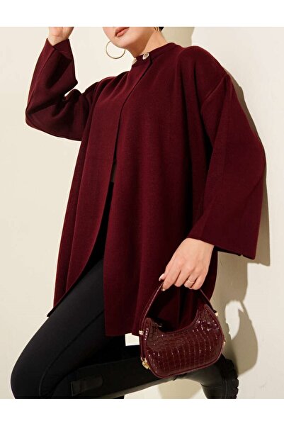 Burcia Double Button Knitwear Poncho