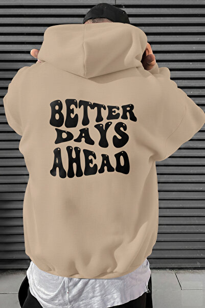 EFFRENATU Better Print Hoodie Oversized Sweatshirt