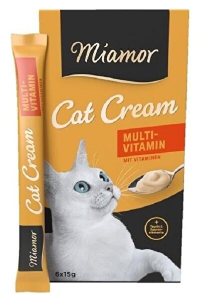 Miamor Cat Snack Multi Vitamin Cream Kedi Ödülü (6X15 Gr) x 3 Kutu
