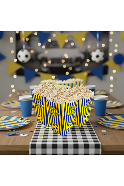 Evabrite Yellow Navy Blue Fan Football Themed Birthday Egypt Box – Party Trea...