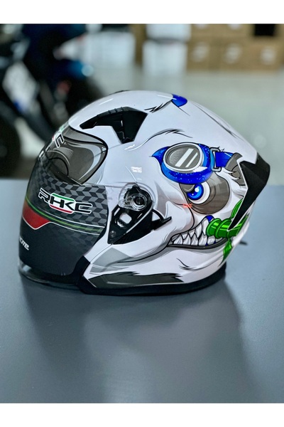 Palas Motor RHKC YARIM KASK - GÜNEŞ GÖZLÜKLÜ - İNTERKOM UYUMLU MOTOSİKLET KAS...