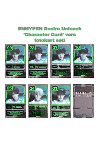 Sntay ENHYPEN DESİRE UNLEASH 'Character Card' vers. Fotokart Seti
