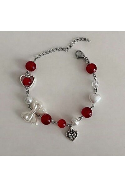 sleyshop Coquette Y2K Bow Red Bracelet