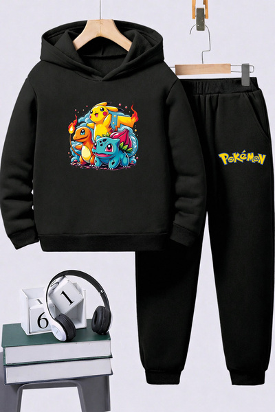 SVART WEAR Pokemon Štampano Dječji Premium Set Dukserica 2-dijelni Set Hoodie...