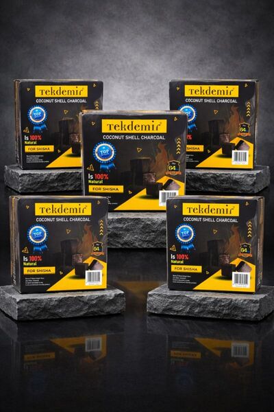 TEKDEMİR 26'mm Yüksek Kaliteli nargile Kömürü (%100 Hindistan Cevizi) (5 Kg) ...