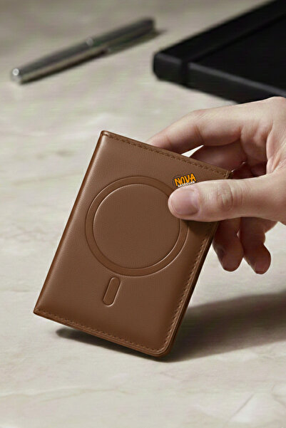 cepmoda Magsafe Compatible Leather Card Holder Wallet - Premium Series - with...