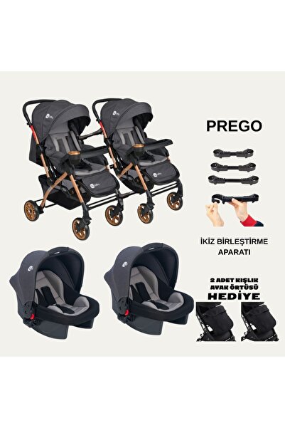 TURHANBEBE İkiz Bebek Arabası Çift Yönlü Bebek Arabası Sallanır Taşıma Puset ...