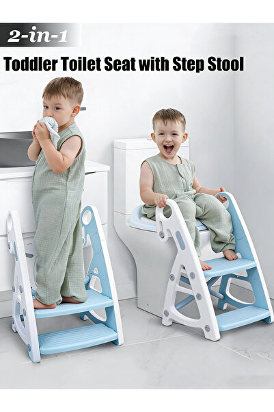 Generic مقعد تدريب على استخدام النونية، مقعد مرحاض للأطفال الصغار 2 في 1 مع م...