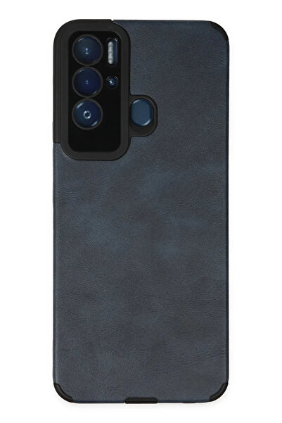 Hulyomer Hub حافظة هوليومر تكنو بوفا نيو من السيليكون الجلدي - أزرق داكن 1185576