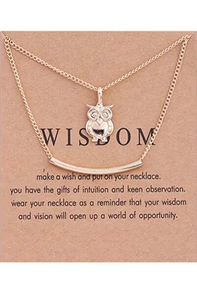 Generic قلادة ذهبية على شكل حيوان مع بطاقة رسالة هدية للنساء والفتيات