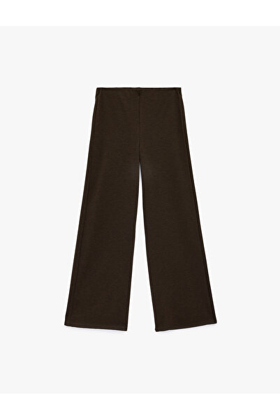 Koton Regular Fit Straight Wide Leg Trousers