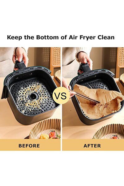 Generic 100Pcs Air Fryer Disposable Parchment Paper for Baking, Roasting, Microwave & Air Fryer - Non-Stick,